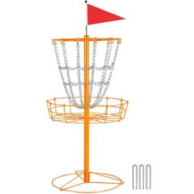 12-Chain Disc Golf Goal for Target Practice, Orange