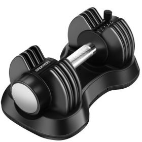 Adjustable Dumbbell 25 lbs with Fast Automatic Adjustable and Weight Plate for Workout Home Gym