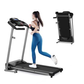 Folding Treadmill for Small Apartment; Electric Motorized Running Machine for Gym Home; Fitness Workout Jogging Walking Easily Install; Space Save