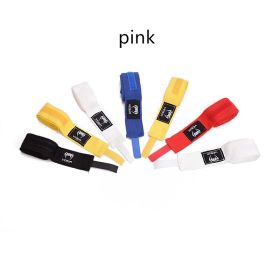 Boxing Bandage Elastic Boxing Hand Wrap Muay Thai Fighting (Option: Pink-1.5meters two)