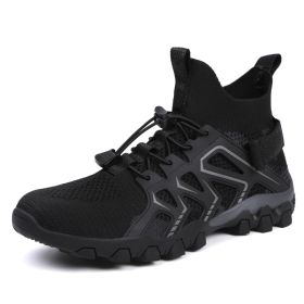 Men's And Women's Fashion Outdoor Hiking Shoes (Option: 9235Black-39)