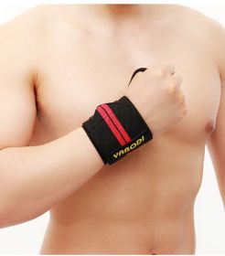 Fitness Wrist Bandage Anti Sprain Sports (Option: Red-Double stripe-50x8)