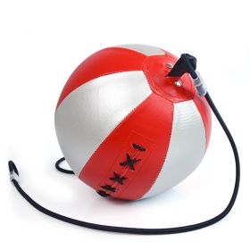 Home Hanging Pear Shape Boxing Training Equipment Speed Ball (Option: Silver red)