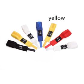 Boxing Bandage Elastic Boxing Hand Wrap Muay Thai Fighting (Option: Yellow-1.5meters one piece)