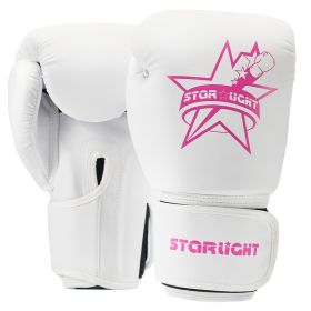 Sanda Muay Thai Fighting Gloves Training Fitness Equipment (Option: Star white pink-12oz)