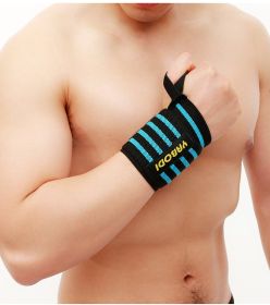 Fitness Wrist Bandage Anti Sprain Sports (Option: Blue-Four stripes-50x8)