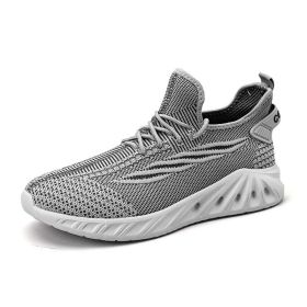 Male Mesh Breathable Walk Jogging Tennis Sneakers Indoor Fitness Non-slip Trainers Men Casual Comfortable Running Sports Shoes (Color: Gray, size: 41)