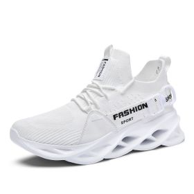 Men Women Casual Sneakers Mesh Breathable Comfortable Lightweight Damping Outdoor Running Walking Shoes Summer Spring Autumn New (Color: White, size: 37)