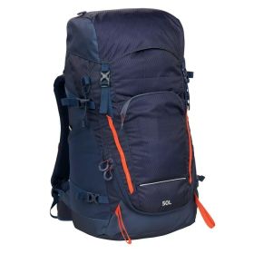 Trail Ridge 50 Liter Backpacking Backpack, Blue (Color: Blue)