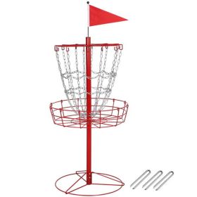 12-Chain Disc Golf Goal for Target Practice, Blue (Actual Color: red)