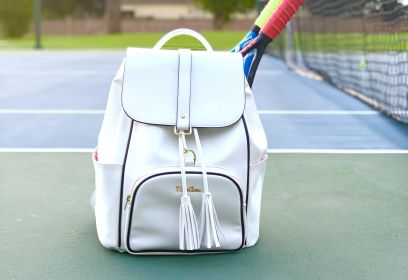 Tennis and pickleball bag - Sara collection (Color: White)