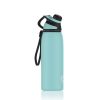 32oz/ Leakproof Free Drinking Water Bottle with Spout Lid for;  Stainless Steel Sports Water Bottle for Fitness;  Gym and Outdoor Sports;  white/green