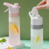 Outdoor Sports Fitness Travel Water Bottle Straight Drink Spray Water Bottle