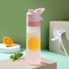 Outdoor Sports Fitness Travel Water Bottle Straight Drink Spray Water Bottle