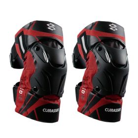 Reflective And Wear-resistant Motorcycle Knee Protection For Riders (Color: Red)